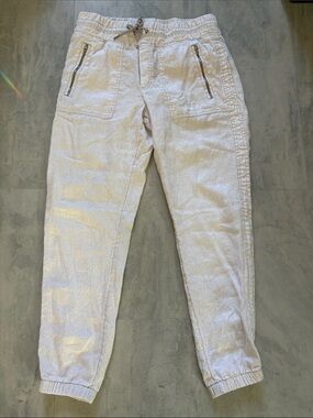 Athleta joggers/ Jogger jeans Elastic Waist Pant casual bleached oatmeal NWOT